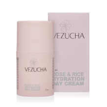 Daytime moisturizing face cream with rice milk and rose extract