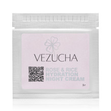 Night moisturizer with rice milk and rose extract 3 g.