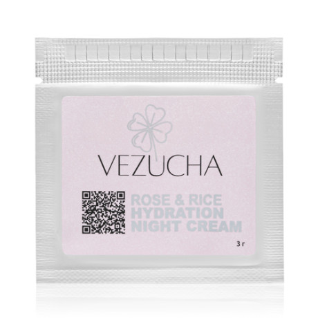 Night moisturizer with rice milk and rose extract 3 g.