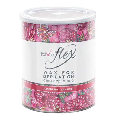 Теплый воск в банке Italwax FLEX - Малина, 800 г.-